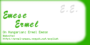 emese ermel business card